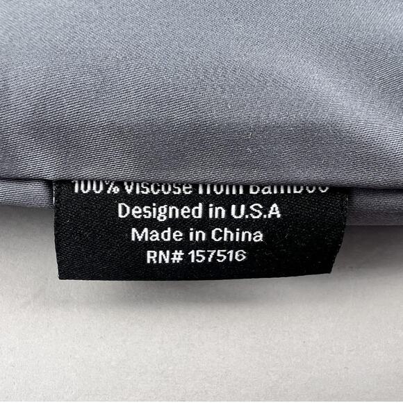 Luxome Pillowcase Set King Charcoal Cooling Viscose Bamboo Silky Hypoallergenic - Picture 3 of 10
